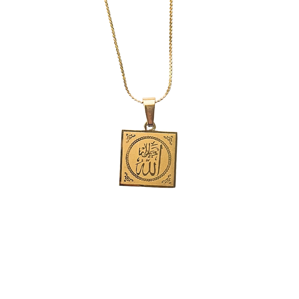 Calligraphy Gold Pendant