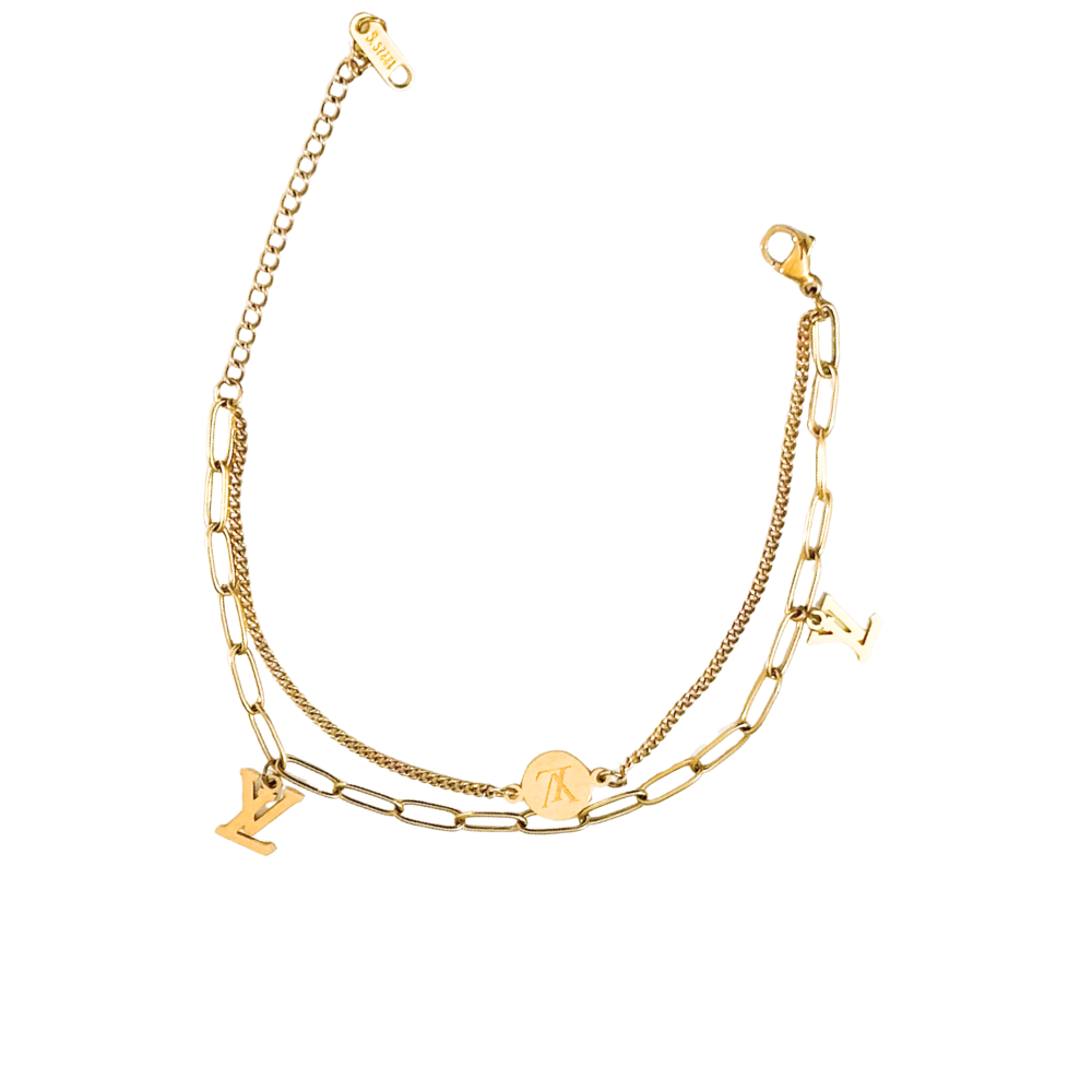 LV Charm Paper Clip Bracelet