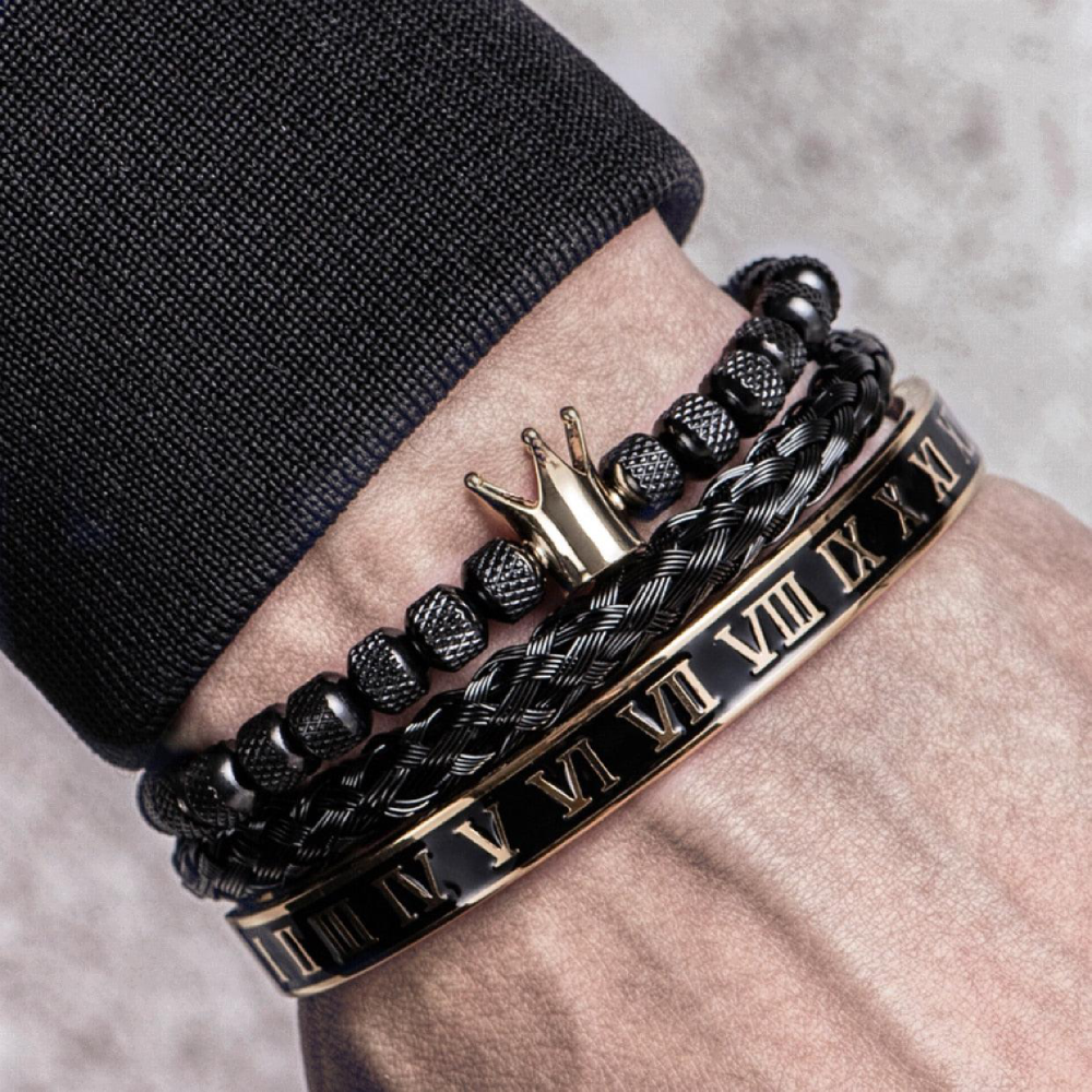 Steel Crown Bracelet