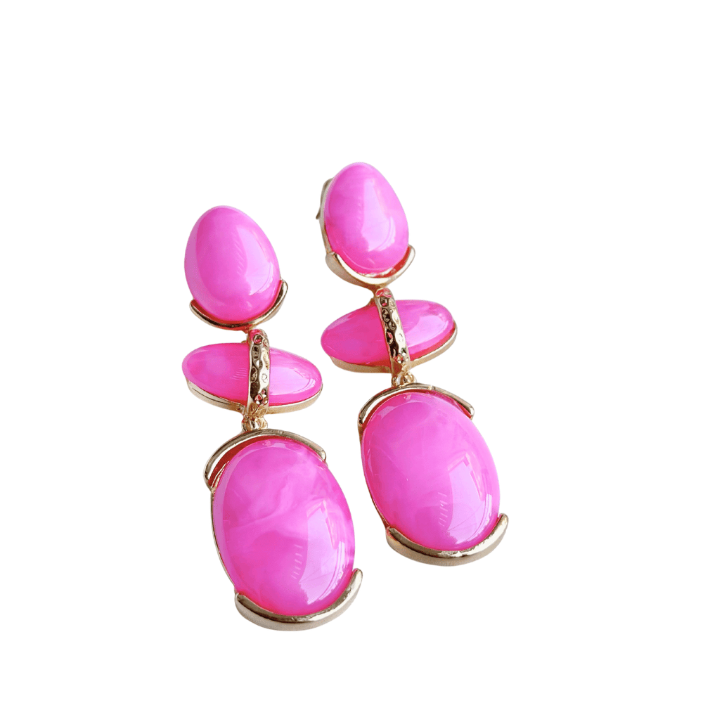 Ocean Glow Fushia Earring